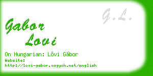 gabor lovi business card